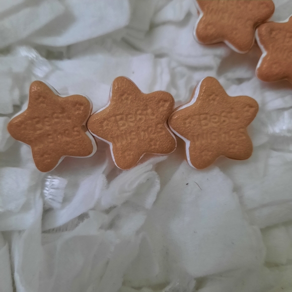 Star Sandwich Sugar Cookies Barrette Set of 2 Matching Dessert Sweets Hair Clips - Picture 3 of 6